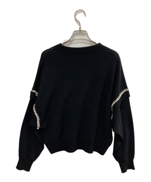 Diagram（ダイアグラム）Diagram (ダイアグラム) パールレイヤードニットトップ ブラック サイズ:36の古着・服飾アイテム