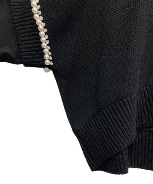 Diagram（ダイアグラム）Diagram (ダイアグラム) パールレイヤードニットトップ ブラック サイズ:36の古着・服飾アイテム