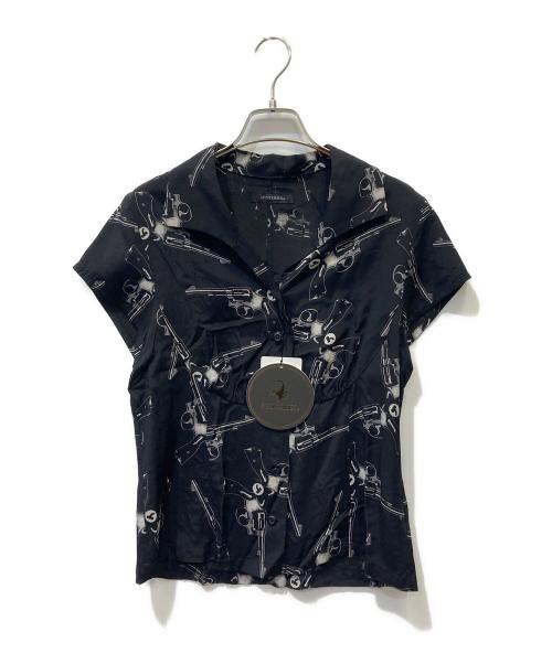 hysterics（ヒステリックス）hysterics (ヒステリックス) BUTTERFLY柄 オープンカラーブラウス ブラック サイズ:FREE 未使用品の古着・服飾アイテム