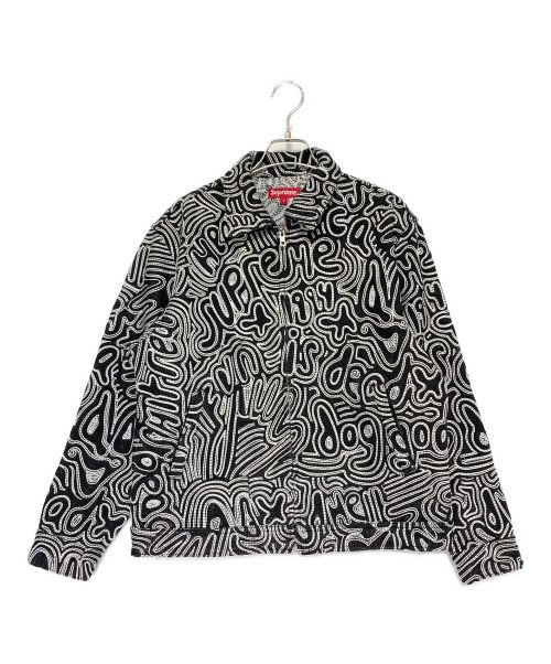 SUPREME（シュプリーム）SUPREME (シュプリーム) Chainstitch Denim Jacket ブラック×ホワイト サイズ:Sの古着・服飾アイテム