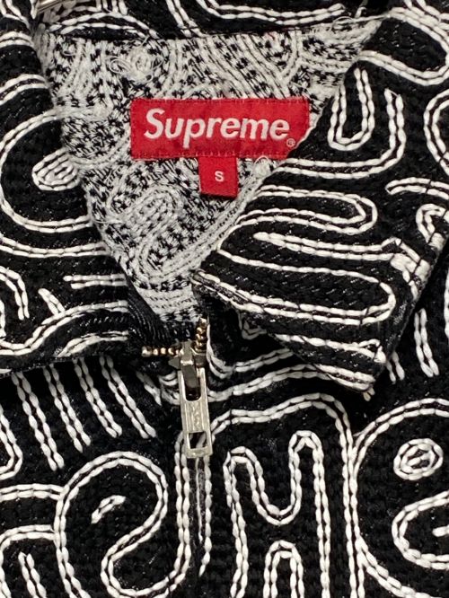 SUPREME（シュプリーム）SUPREME (シュプリーム) Chainstitch Denim Jacket ブラック×ホワイト サイズ:Sの古着・服飾アイテム