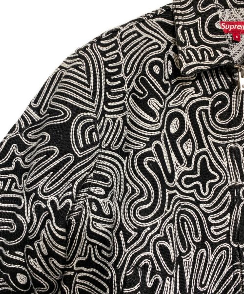 SUPREME（シュプリーム）SUPREME (シュプリーム) Chainstitch Denim Jacket ブラック×ホワイト サイズ:Sの古着・服飾アイテム