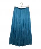 Spick and Spanスピック＆スパン）の古着「ティアードプリーツスカート」｜ブルー