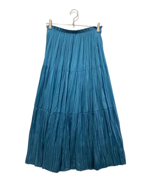 Spick and Span（スピック＆スパン）Spick and Span (スピックアンドスパン) ティアードプリーツスカート ブルー サイズ:FREEの古着・服飾アイテム
