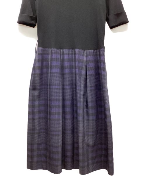 BURBERRY LONDON（バーバリーロンドン）BURBERRY LONDON (バーバリーロンドン) ドッキングワンピース ブラック×ネイビー サイズ:38の古着・服飾アイテム