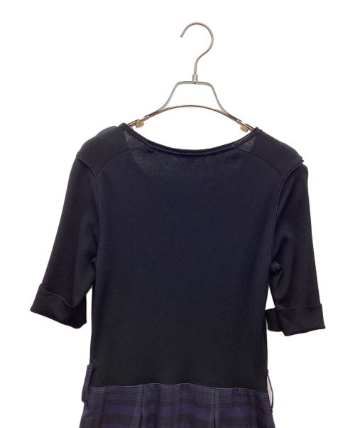 BURBERRY LONDON（バーバリーロンドン）BURBERRY LONDON (バーバリーロンドン) ドッキングワンピース ブラック×ネイビー サイズ:38の古着・服飾アイテム