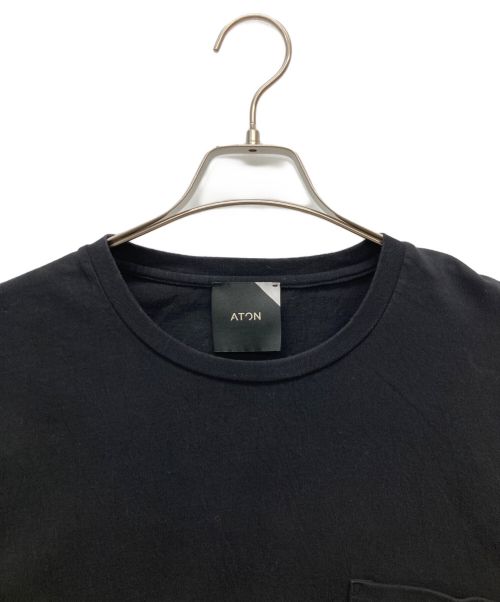 ATON（エイトン）ATON (エイトン) ロングスリーブポケットTシャツ ブラック サイズ:SIZE 06の古着・服飾アイテム