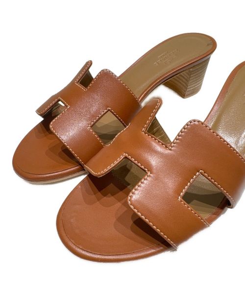 HERMES（エルメス）HERMES (エルメス) オアジスサンダル ブラウン サイズ:35 1/2の古着・服飾アイテム