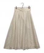 JILL STUARTジルスチュアート）の古着「ビニージャガードスカート」｜ホワイト