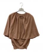 Pinky & Dianneピンキーアンドダイアン）の古着「カットアウトニットケープ」｜ブラウン
