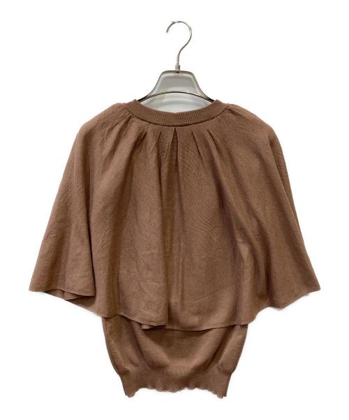 Pinky & Dianne（ピンキーアンドダイアン）Pinky & Dianne (ピンキーアンドダイアン) カットアウトニットケープ ブラウン サイズ:38の古着・服飾アイテム