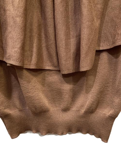 Pinky & Dianne（ピンキーアンドダイアン）Pinky & Dianne (ピンキーアンドダイアン) カットアウトニットケープ ブラウン サイズ:38の古着・服飾アイテム