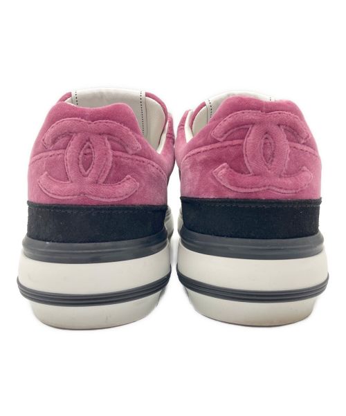 CHANEL（シャネル）CHANEL (シャネル) ローカットスニーカー ピンク×ブラック サイズ:37の古着・服飾アイテム