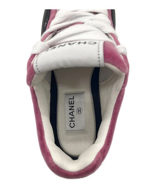 CHANEL（シャネル）CHANEL (シャネル) ローカットスニーカー ピンク×ブラック サイズ:37の古着・服飾アイテム