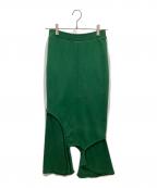 UN3D.アンスリード）の古着「ヘムカットスウェットスカート」｜グリーン