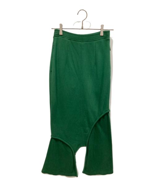 UN3D.（アンスリード）UN3D. (アンスリード) ヘムカットスウェットスカート グリーン サイズ:38の古着・服飾アイテム