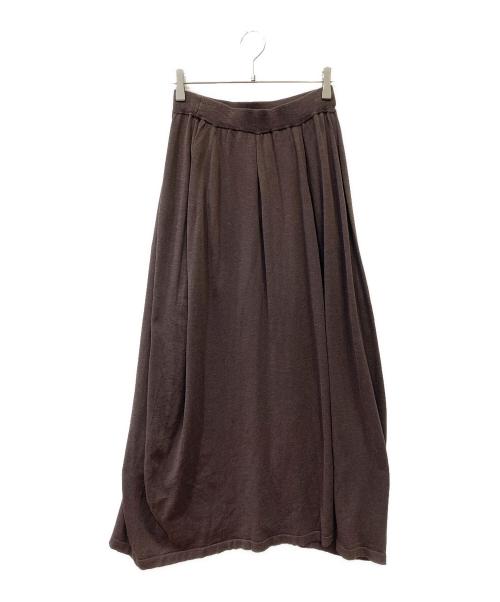 Plage（プラージュ）Plage (プラージュ) ギャザーニットロングスカート ブラウン サイズ:36の古着・服飾アイテム
