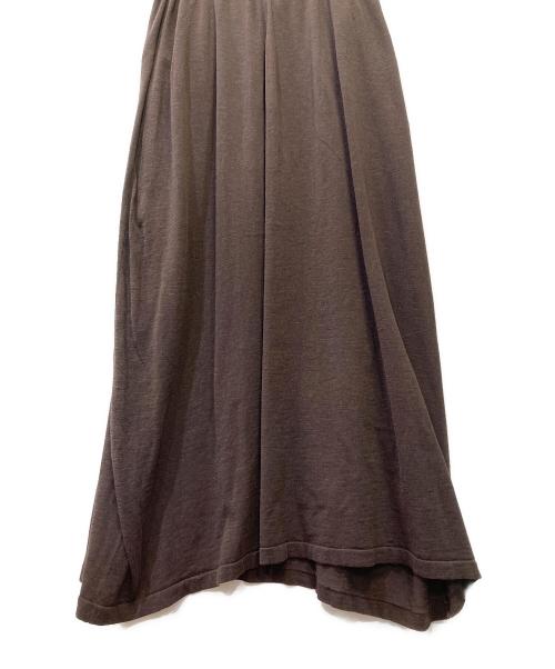 Plage（プラージュ）Plage (プラージュ) ギャザーニットロングスカート ブラウン サイズ:36の古着・服飾アイテム