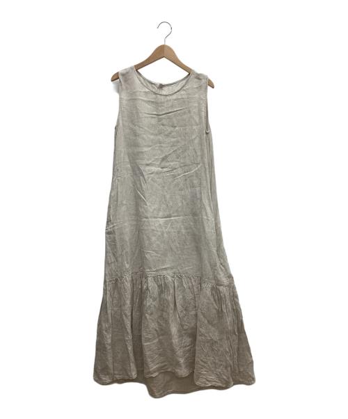 JOURNAL STANDARD relume（ジャーナルスタンダード レリューム）JOURNAL STANDARD relume (ジャーナルスタンダード レリューム) Yarn-Dyeリネンヘムギャザーワンピース ベージュ サイズ:freeの古着・服飾アイテム