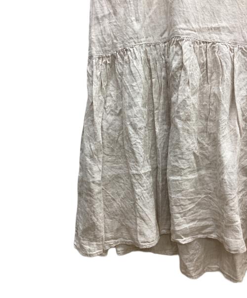 JOURNAL STANDARD relume（ジャーナルスタンダード レリューム）JOURNAL STANDARD relume (ジャーナルスタンダード レリューム) Yarn-Dyeリネンヘムギャザーワンピース ベージュ サイズ:freeの古着・服飾アイテム