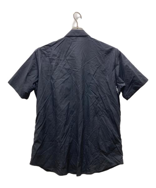 alk phenix（アルクフェニックス）alk phenix (アルクフェニックス) シアサッカーシャツ ブラック サイズ:XLの古着・服飾アイテム