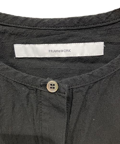 FRAMeWORK（フレームワーク）FRAMeWORK (フレームワーク) BIGポケットドロストブラウス ブラック サイズ:表記無しの古着・服飾アイテム