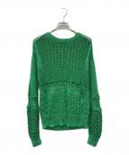 CURRENTAGEカレンテージ）の古着「クルーネックプルオーバーニット」｜グリーン