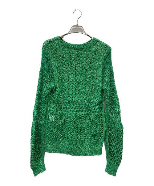 CURRENTAGE（カレンテージ）CURRENTAGE (カレンテージ) クルーネックプルオーバーニット グリーン サイズ:Fの古着・服飾アイテム