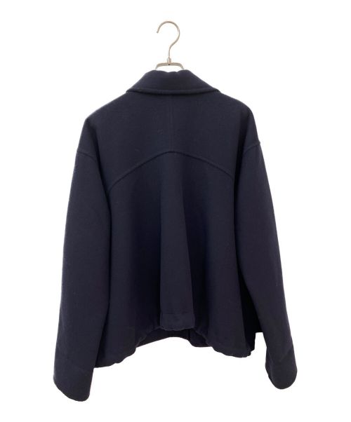 CELINE（セリーヌ）CELINE (セリーヌ) カシミヤ混サイドスリットジップジャケット ネイビー サイズ:34の古着・服飾アイテム
