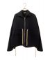 CELINE（セリーヌ）の古着「カシミヤ混サイドスリットジップジャケット」｜ネイビー