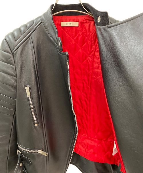 CELINE（セリーヌ）CELINE (セリーヌ) ライダースジャケット ブラック サイズ:38の古着・服飾アイテム