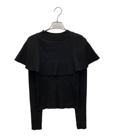 新品 Sustainable2wayケープニットプルオーバー ブラック Fubail / Sustainable2wayケープニットプルオーバー