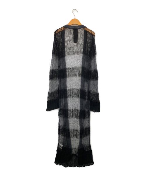 VOLTAGE CONTROL FILTER（ヴォルテージ コントロール フィルター）VOLTAGE CONTROL FILTER (ヴォルテージ コントロール フィルター) シアーモヘアブレンドカーディガン ブラック×グレー サイズ:Fの古着・服飾アイテム
