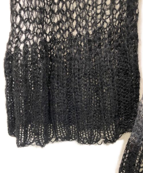 VOLTAGE CONTROL FILTER（ヴォルテージ コントロール フィルター）VOLTAGE CONTROL FILTER (ヴォルテージ コントロール フィルター) シアーモヘアブレンドカーディガン ブラック×グレー サイズ:Fの古着・服飾アイテム