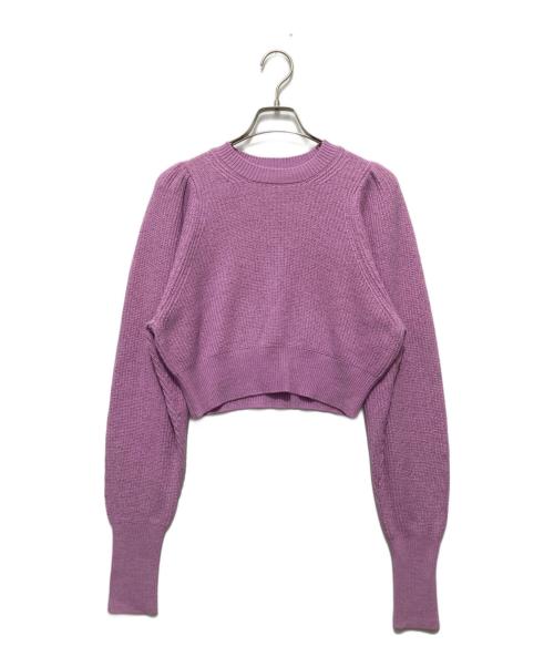 Plage（プラージュ）Plage (プラージュ) アゼパフスリーブショートニット ピンク サイズ:記載なしの古着・服飾アイテム