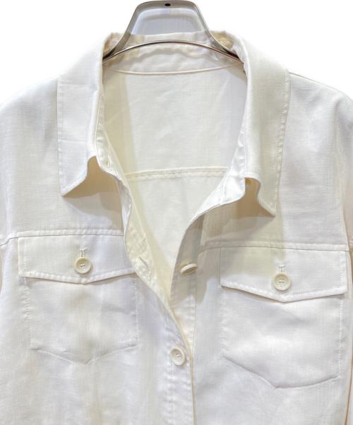 GRACE CLASS（グレースクラス）GRACE CLASS (グレースクラス) リネンタッチシャツジャケット ホワイト サイズ:38の古着・服飾アイテム