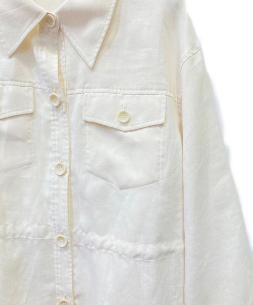 GRACE CLASS（グレースクラス）GRACE CLASS (グレースクラス) リネンタッチシャツジャケット ホワイト サイズ:38の古着・服飾アイテム