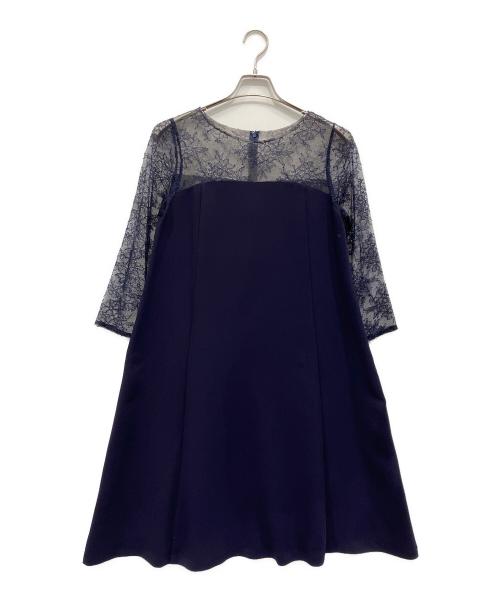 GRACE CONTINENTAL（（グレースコンチネンタル）GRACE CONTINENTAL (（グレースコンチネンタル）) ビジューベルトワンピース ネイビー サイズ:38の古着・服飾アイテム