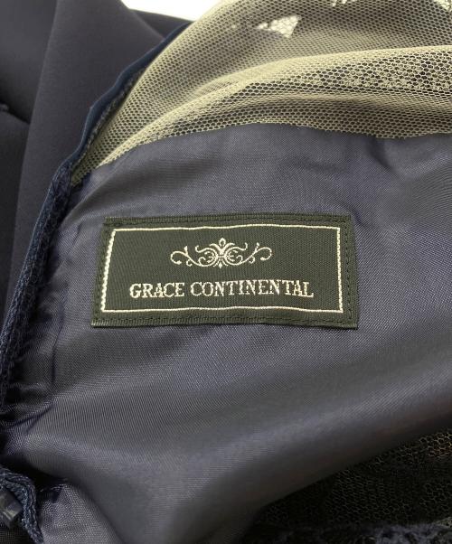GRACE CONTINENTAL（（グレースコンチネンタル）GRACE CONTINENTAL (（グレースコンチネンタル）) ビジューベルトワンピース ネイビー サイズ:38の古着・服飾アイテム
