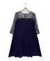 GRACE CONTINENTAL（（グレースコンチネンタル））の古着「ビジューベルトワンピース」｜ネイビー