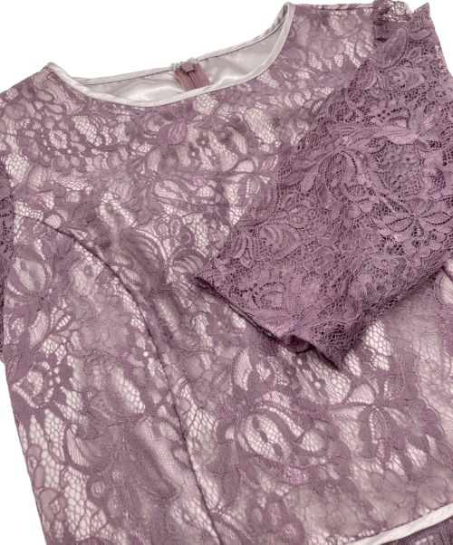 LAISSE PASSE（レッセパッセ）LAISSE PASSE (レッセパッセ) パネルレースロングドレス パープル サイズ:SIZE 36 未使用品の古着・服飾アイテム