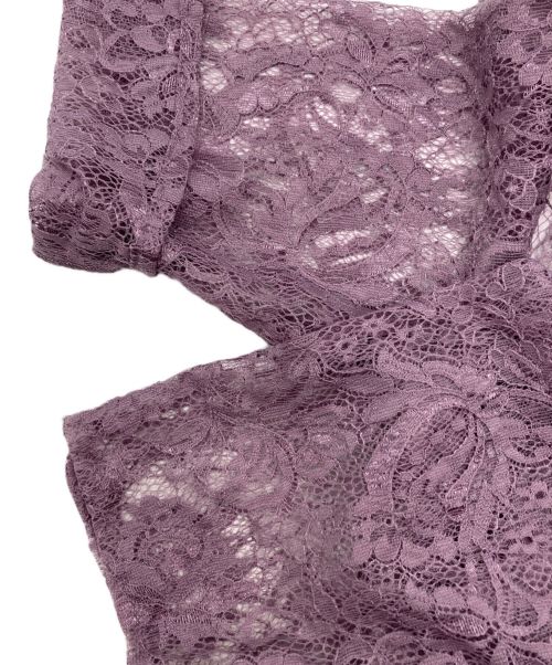 LAISSE PASSE（レッセパッセ）LAISSE PASSE (レッセパッセ) パネルレースロングドレス パープル サイズ:SIZE 36 未使用品の古着・服飾アイテム