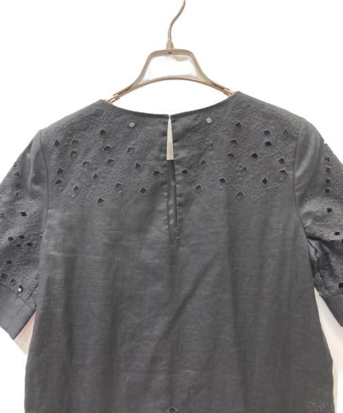 theory（セオリー）theory (セオリー) リネンアイレットワンピース ブラックの古着・服飾アイテム