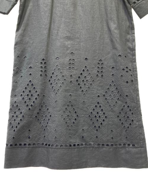 theory（セオリー）theory (セオリー) リネンアイレットワンピース ブラックの古着・服飾アイテム