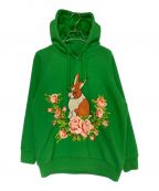 GUCCIグッチ）の古着「ラビットオーバーサイズパーカー」｜グリーン