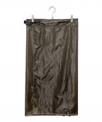 and wanderアンドワンダー）の古着「シルラップスカート」｜チャコールグレー