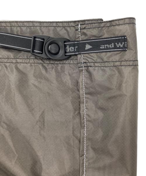 and wander（アンドワンダー）and wander (アンドワンダー) シルラップスカート チャコールグレー サイズ:5の古着・服飾アイテム