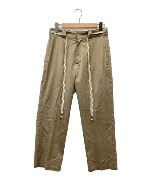 YSTRDY'S TMRRW（イエスタデイズトゥモロウ）YSTRDY'S TMRRW (イエスタデイズトゥモロウ) Dickies (ディッキーズ) WORK PANTS LORO PIANA ベージュ サイズ:76の古着・服飾アイテム