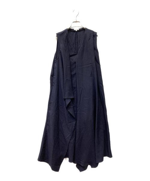 ENFOLD（エンフォルド）ENFOLD (エンフォルド) アシンメトリーフレアワンピース ネイビー サイズ:38の古着・服飾アイテム