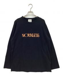 NOUNLESS（ナウンレス）の古着「ロゴロングスリーブTシャツ」｜ブラック